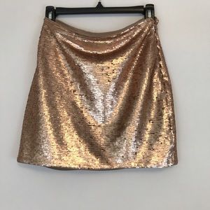 Banana Republic gold sequin skirt
